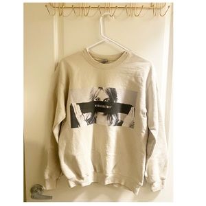 Britney Spears “Free Britney” Sweatshirt Tan Beige Size Small Long Crew Neck